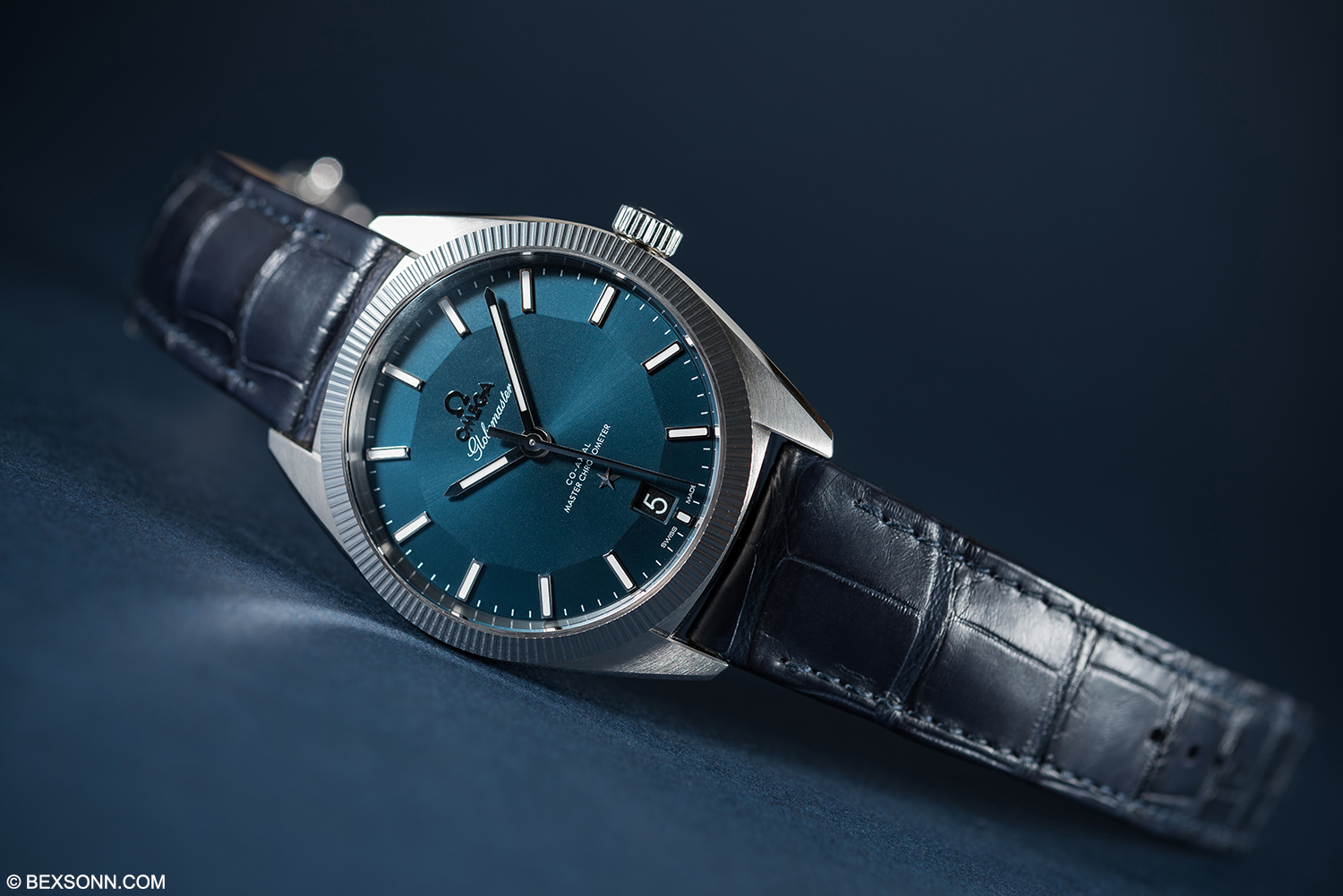 omega globemaster blue dial
